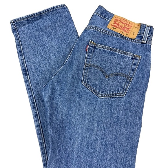 Levi's Other - Levi's 501 Jeans Mens 32x32 Blue Button Fly Straight Leg Denim Classic